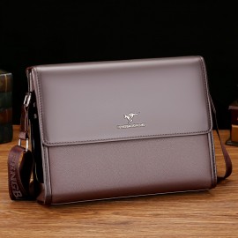 Men's Black Business Briefcase with Golden Embossed Logo, Top Handle & 43.31