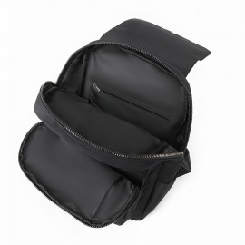 [Cute Cat Backpack] Durable & Soft Black Nylon Minimalist Style Backpack with Cute Cat Design | Multiple Zipper Pockets, Ideal for Daily Commute & School Use, Commuter Backpack | Playful Backpack